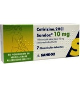 Sandoz Cetirizine Dichl 10 Mg Uad (7tb)