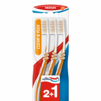 3x Aquafresh Tandenborstel Clean&Flex Medium 3 stuks