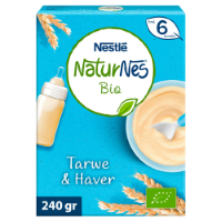 9x Nestle NaturNes Bio Pap Tarwe, Haver 6+ mnd 240 gr