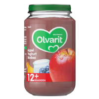 Olvarit Fruithapje 12m Appel Yogurt Bosbes 200 gr