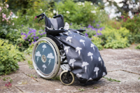 Volwassen adult Voetenzak rolstoel beenwarmer schootmobiel beenzak Wheelchair Cosy Silver bliksem LIghtning volwassen adult Been warmer