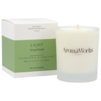 AromaWorks Light Range Candle Lemongrass & Bergamot (30cl)